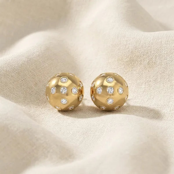 Rally Studs — yellow gold, view 5