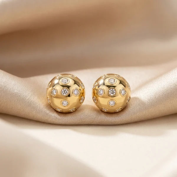 Ace Studs — yellow gold, view 2