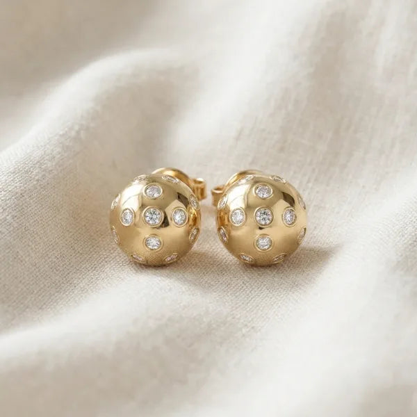 Ace Studs — yellow gold, view 3