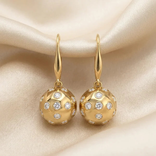 Match Point Drops — yellow gold, view 4