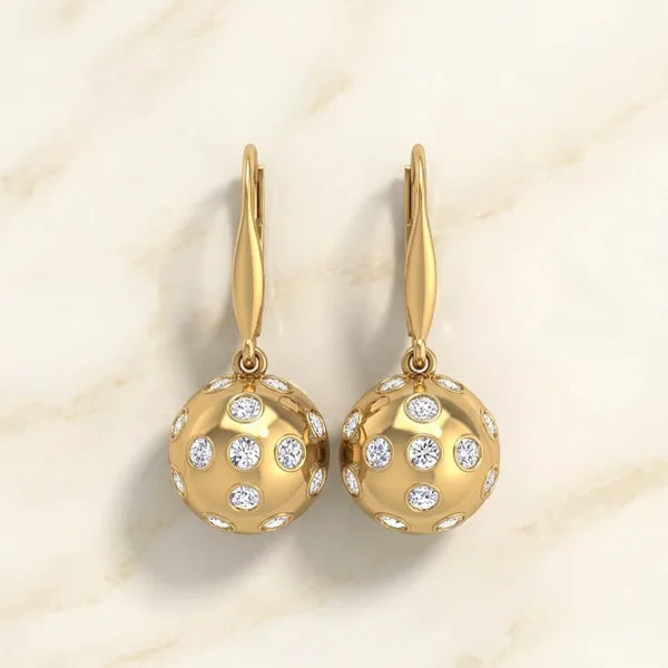 Match Point Drops — yellow gold, view 2