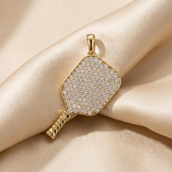 The Paddle, Full Pavé — yellow gold, view 3