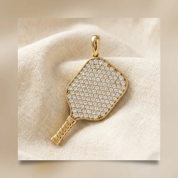 The Paddle, Full Pavé — yellow gold, view 2